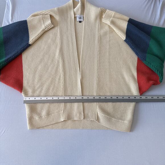 Cabi Trio Sophia Rainbow Stripe Dolman Sleeve Open Cardigan Sz S Oversized Boho - Picture 7 of 9